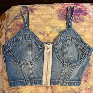 Marissa Webb Cassidy Denim Bustier Top